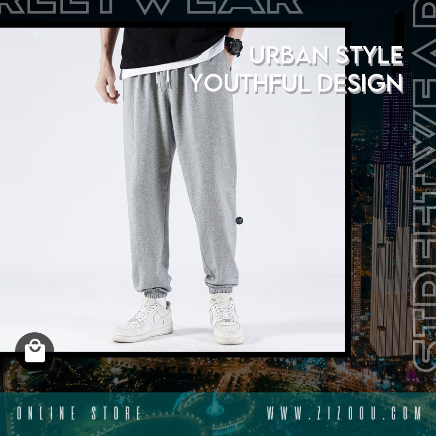 Quần Hoodie Jogger xám năng động, vải thun nỉ co giãn mềm mại, thích hợp cho tập luyện và dạo phố, dễ dàng kết hợp nhiều đồ