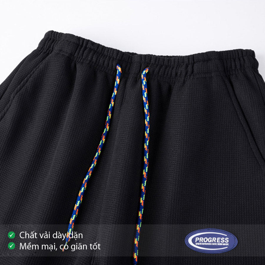 Jogger thể thao, vải nỉ mềm thoáng, lưng thun và dây rút tùy chỉnh, mang lại sự thoải mái và phong cách trẻ trung