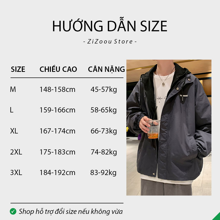 Chọn size áo jacket nam nữ form rộng, bảng hướng dẫn chi tiết theo chiều cao và cân nặng chuẩn giúp chọn áo phù hợp vóc dáng