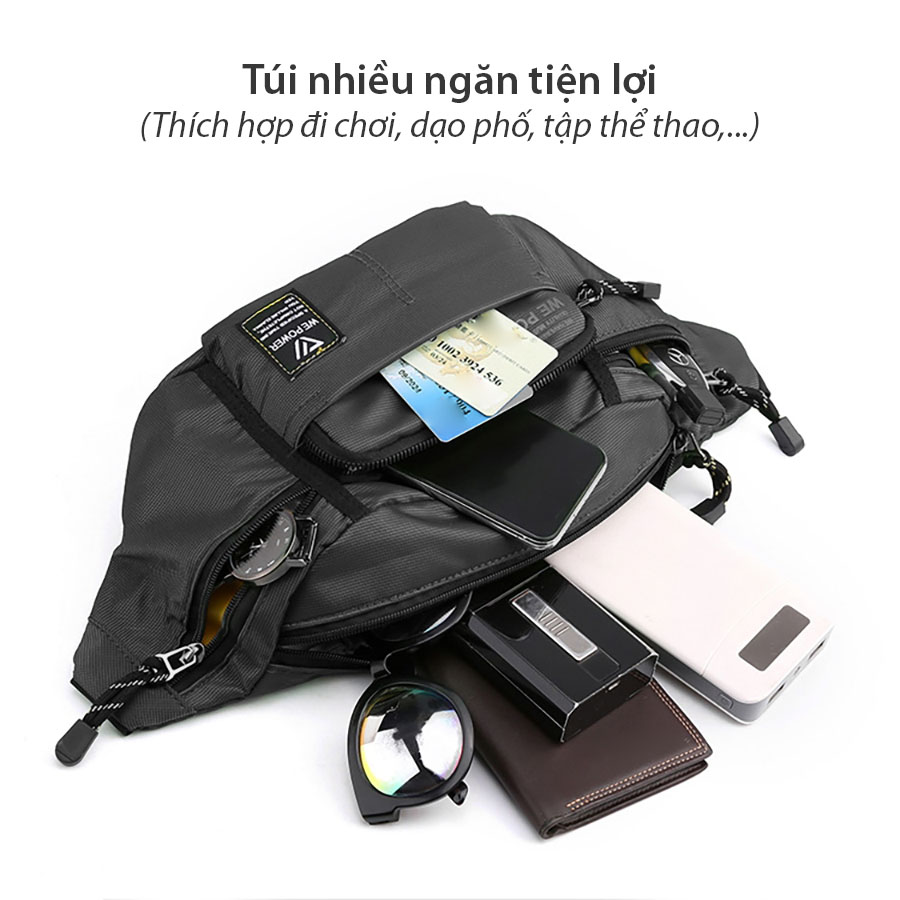 Túi đeo chéo giữ đồ dùng cá nhân như điện thoại, tai nghe, chìa khóa gọn gàng, tránh thất lạc khi di chuyển hay đi dạo phố