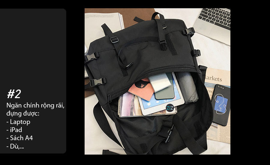 Túi chéo phong cách, kèm móc khóa và huy hiệu độc đáo, tiện lợi đựng đồ cá nhân laptop 14 inch, ipad, điện thoại, sách vở A4