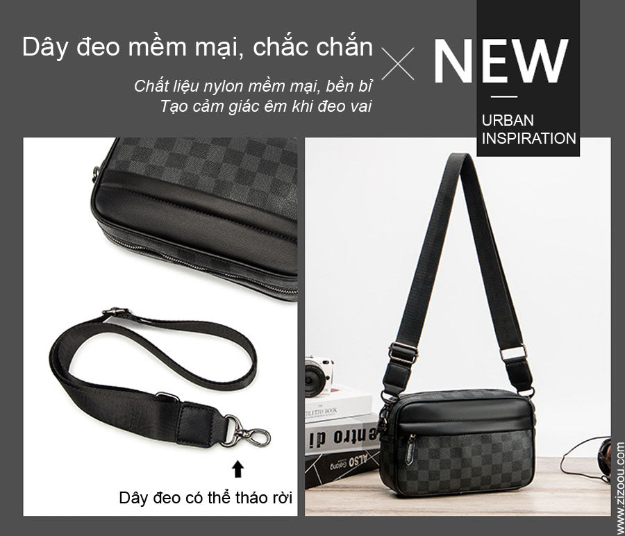 Túi hộp vuông mini đeo chéo phong cách Hàn Quốc, tiện lợi với nhiều ngăn chứa, phù hợp để đi làm, đi chơi, sử dụng hàng ngày