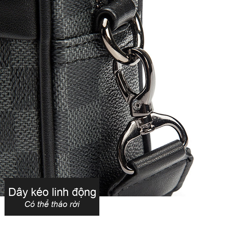 Túi đeo hộp vuông nhỏ gọn, tiện dụng cho cả nam và nữ, thiết kế thời trang, quai đeo chắc chắn, chất liệu da simily bền bỉ