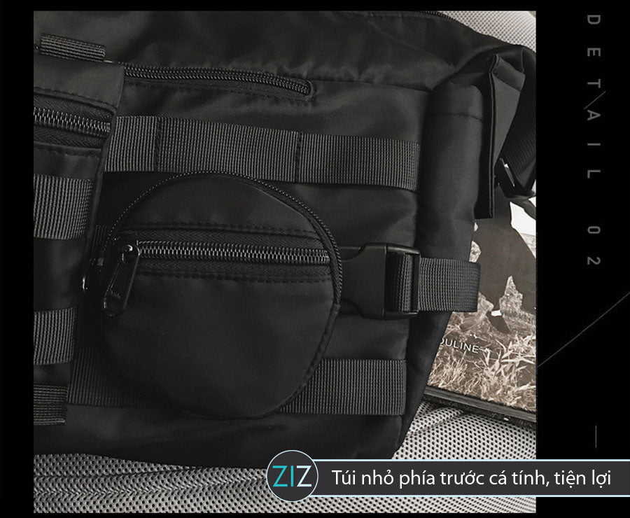 Thiết kế túi đeo chéo đa ngăn, chứa được nhiều đồ dùng cần thiết, mang đến sự tiện lợi và phong cách cho các chuyến đi