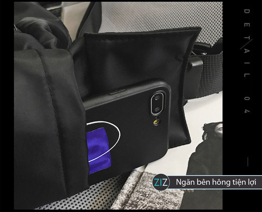 Túi đeo chéo đa năng, màu đen dễ phối đồ, chất liệu vải cao cấp, phù hợp để đựng đồ cá nhân, đi học, đi làm, hay dạo phố