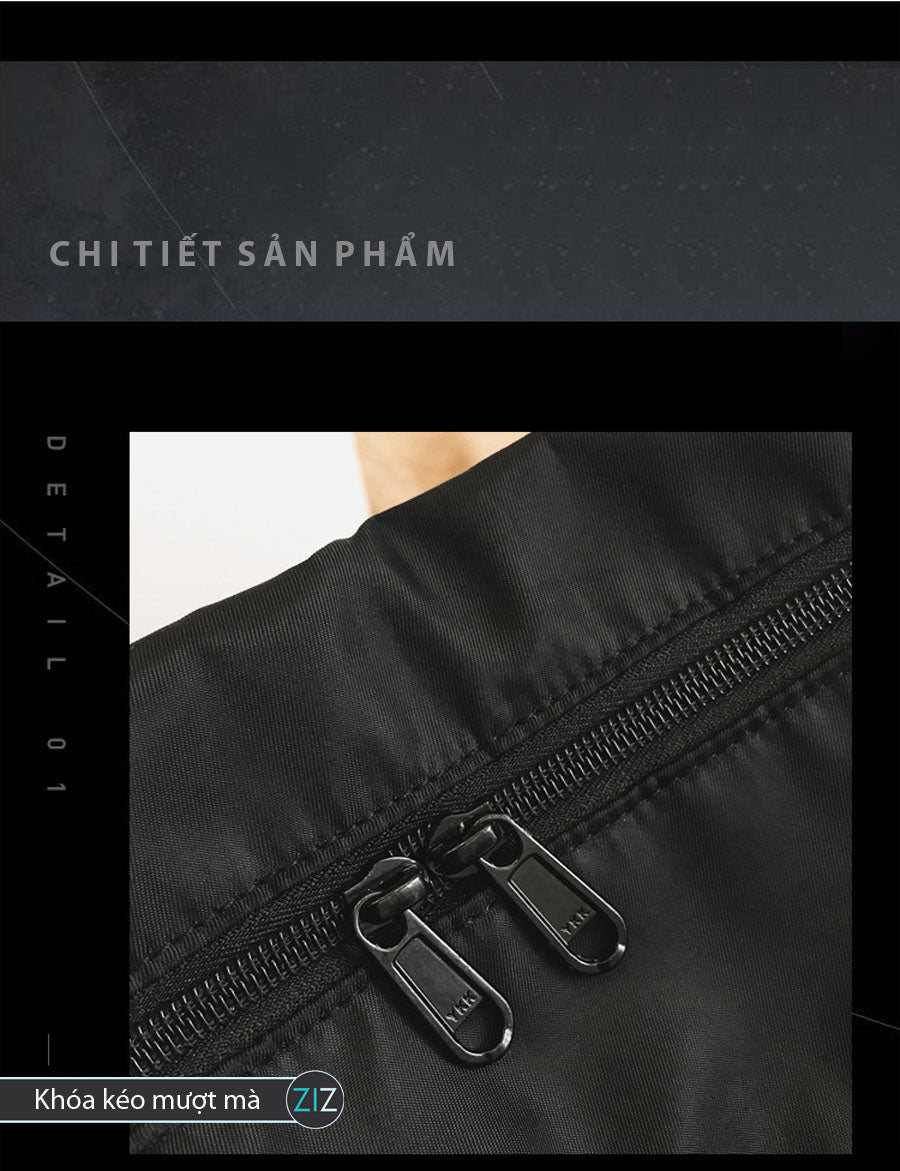 Thiết kế túi quai chéo chống nước, nhiều ngăn tiện ích, khóa kéo mượt mà bền bỉ, phong cách thời trang trẻ trung, hiện đại