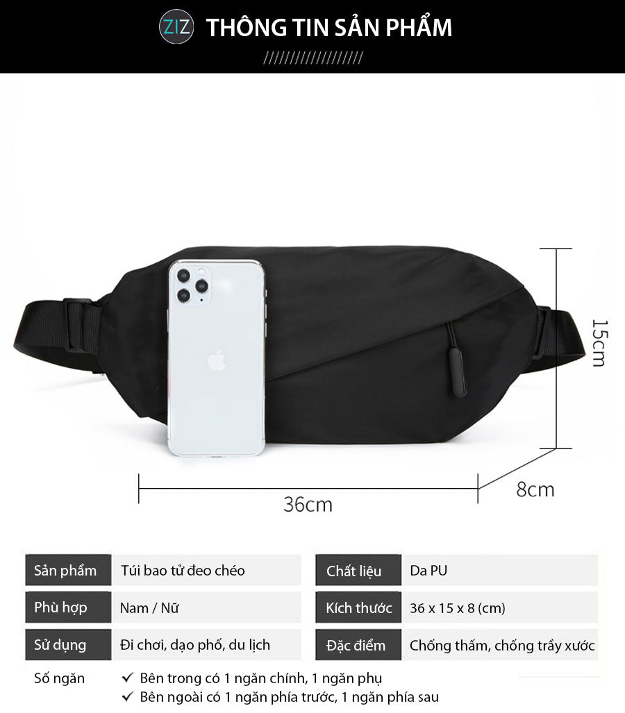 Phù hợp mọi phong cách, túi đeo chéo thời thượng, thiết kế tối giản, nhẹ nhàng, hoàn hảo để sử dụng hàng ngày và khi đi du lịch