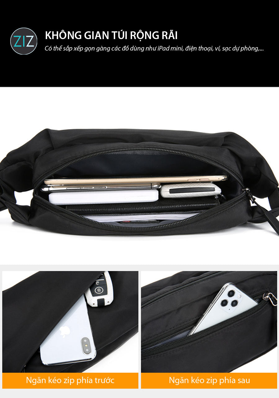 Thiết kế ngăn tiện lợi, túi đeo chéo giúp bạn giữ gọn gàng các vật dụng, mang lại sự linh hoạt và phong cách cho người dùng