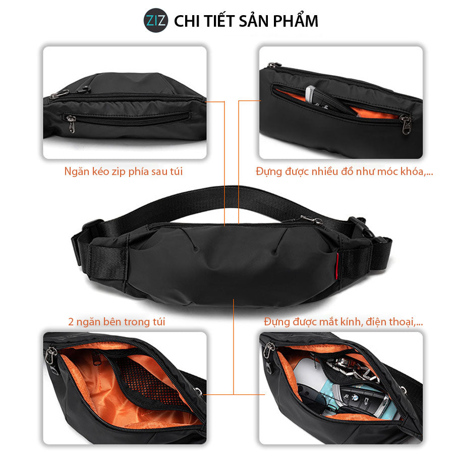 Túi đeo chéo da PU chống nước nhẹ, kiểu dáng hiện đại, nhỏ gọn, phù hợp với mọi hoạt động, từ đi học đến đi chơi