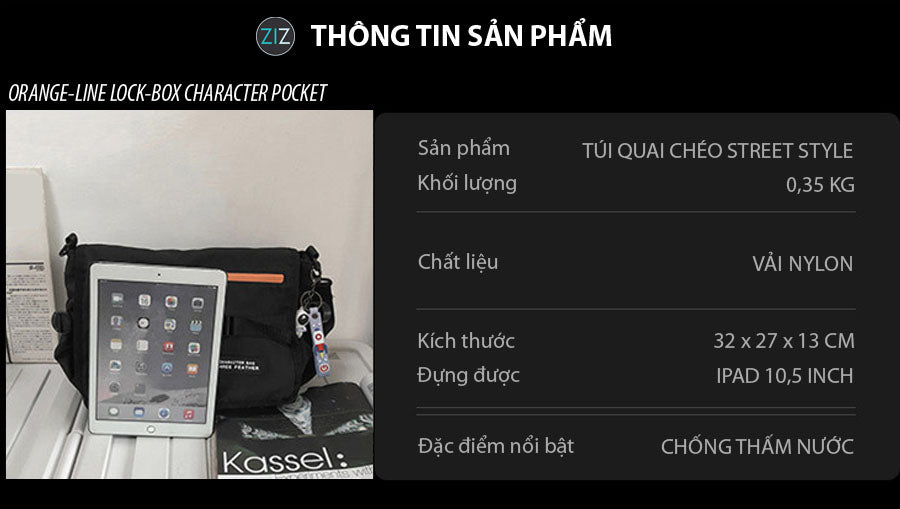 Chiếc túi đeo chéo đa năng, thiết kế đẹp mắt, ngăn chính lớn, nhiều ngăn phụ, phù hợp cho các buổi dạo phố và tụ tập bạn bè