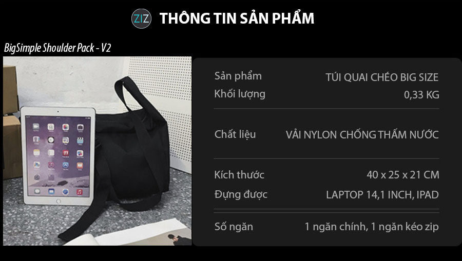 Túi đeo chéo phù hợp cho những chuyến đi chơi cuối tuần, với thiết kế tiện dụng và thoải mái khi đeo cả ngày